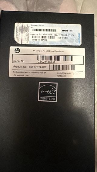 Ordenador HP Negro/Plateado