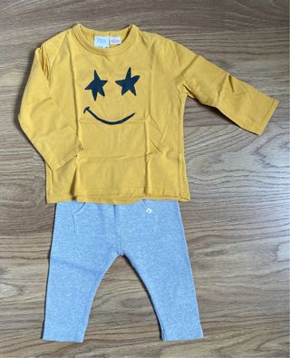 Conjunto Zara bebé camiseta y pantalón