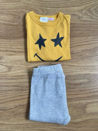 Conjunto Zara bebé camiseta y pantalón