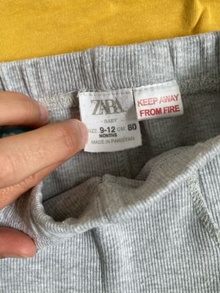 Conjunto Zara bebé camiseta y pantalón