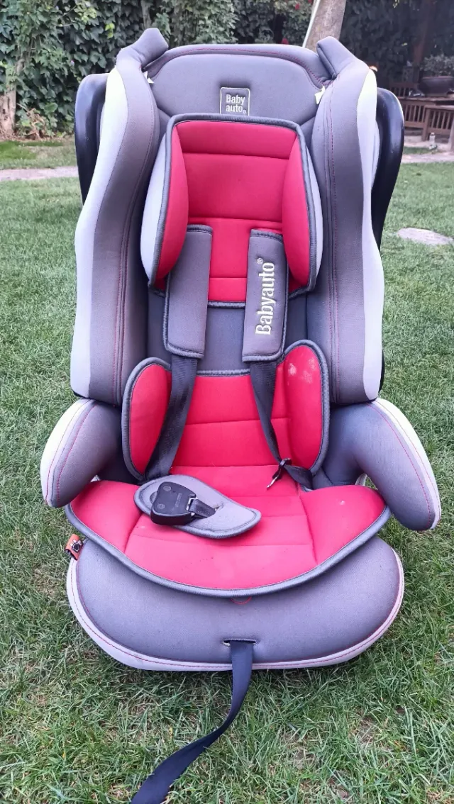 Silla coche Baby Auto gris y roja
