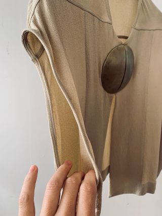 Giacca seta con grande cerchio dorato