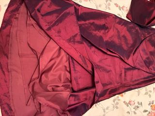 Vestido fiesta talla L morado/rojo