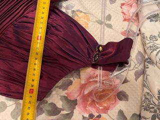 Vestido fiesta talla L morado/rojo