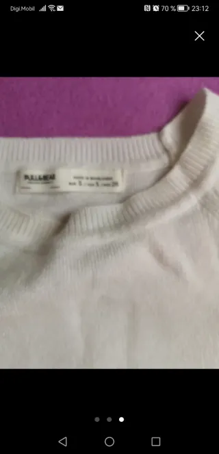  Lote 2 Jerséis Cortos Blancos Talla S