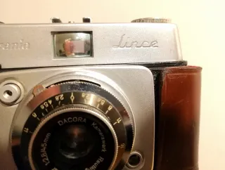 Macchina fotografica vintage Ferrania Lince 1959