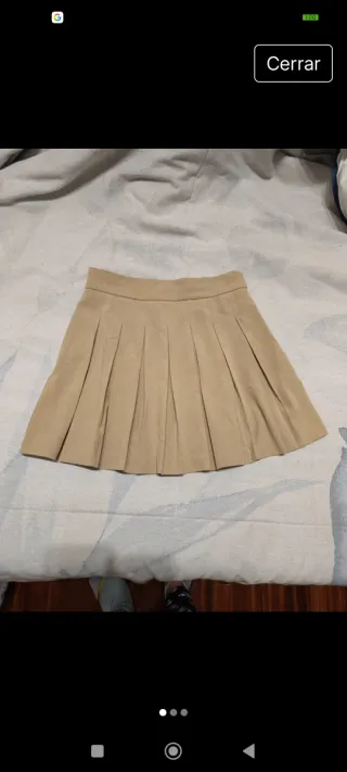 Falda Stradivarius Beige Talla S