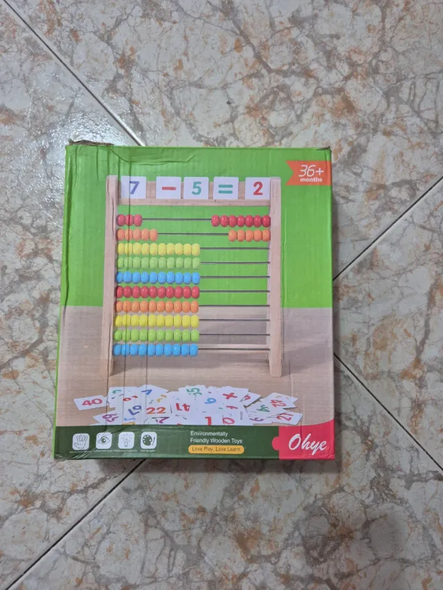 Ábaco de madera educativo