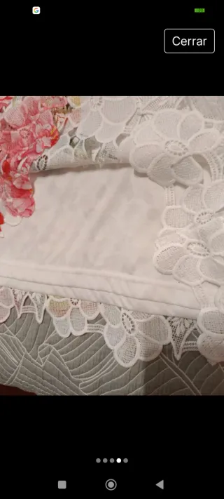 Vestido blanco bordado talla S