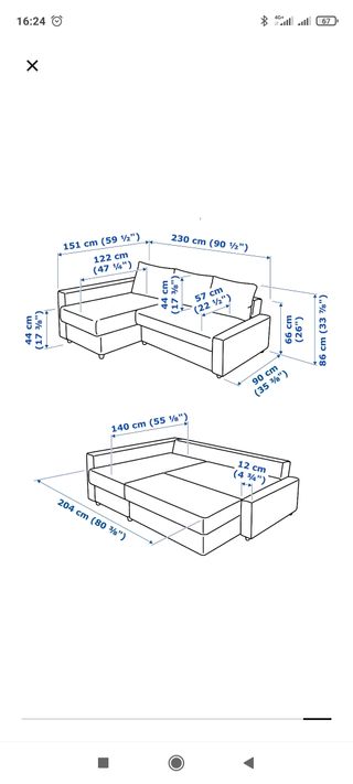 Friheten Sofá cama cheiselongue