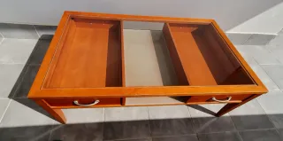 Mesa de centro madera de nogal 120cm