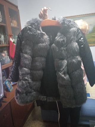 Traje de hombre gris y chaquetas  de mujer