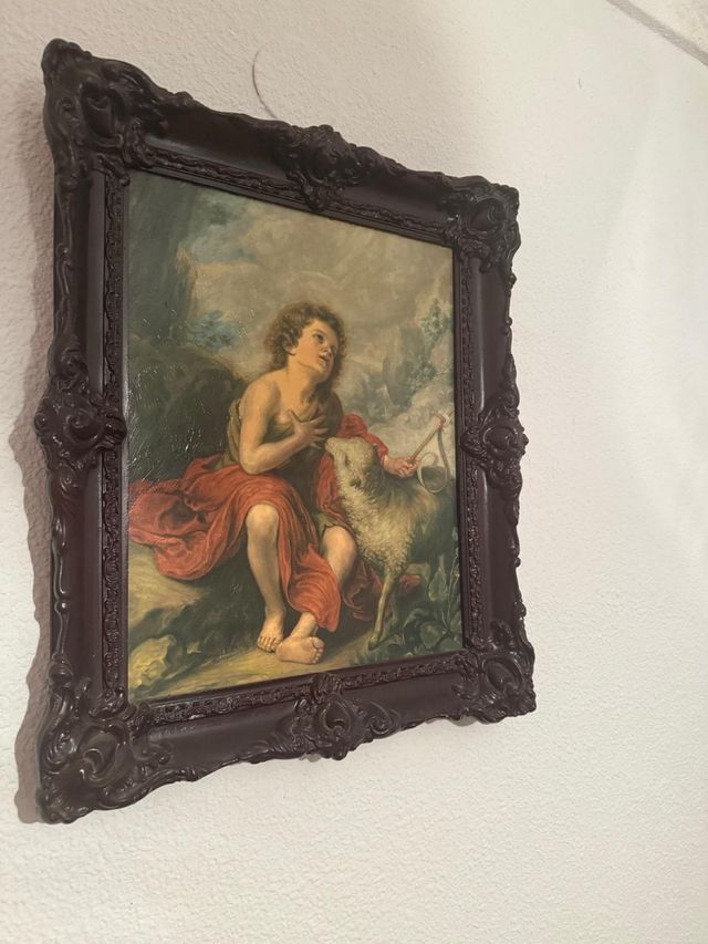 Cuadro decorativo con marco de madera