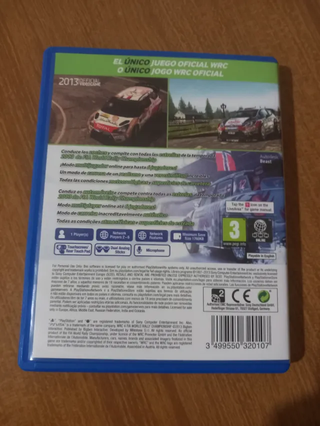 Campionato del mondo rally FIA WRC 4 PS Vita