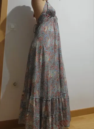 Vestido bohemio largo estampado flores