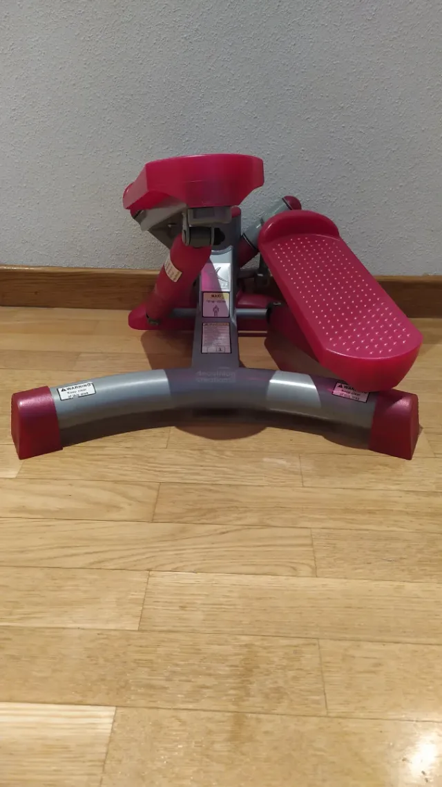 Stepper Decathlon Rosa y Gris