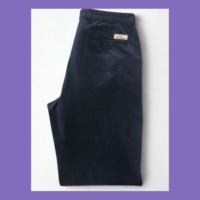 Pantaloni Burberry Classic Straight Blu marino