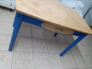 Mesa extensible cocina madera y metal