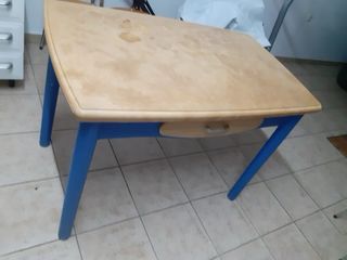 Mesa extensible cocina madera y metal