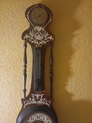 Reloj antiguo barómetro termómetro