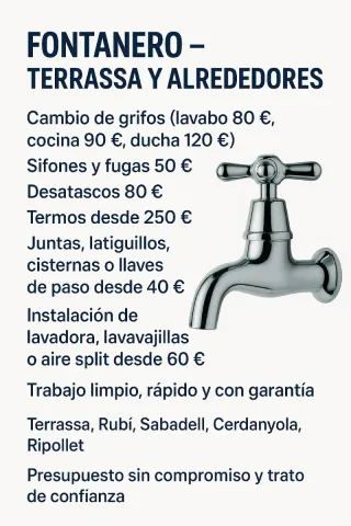 Fontanero Terrassa y alrededores