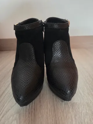 Botines Menbur Ante Negro Talla 39