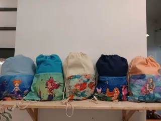 Mochilas de tela con sirenas