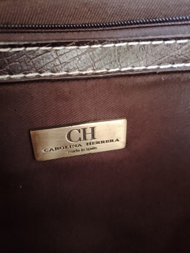 Bolso Tote Carolina Herrera CH Beige Marrón