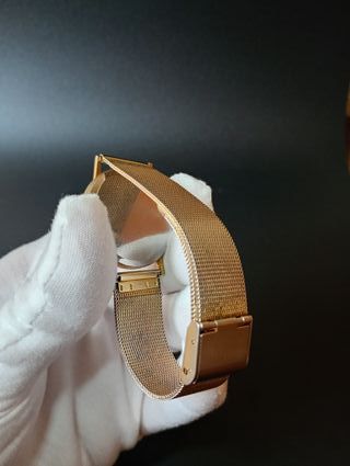 Reloj Cellini Negro Números Romanos Oro