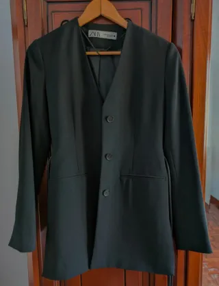 Blazer Zara Preto com Cinto
