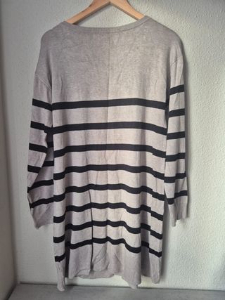 Vestido/Túnica de punto marinero gris