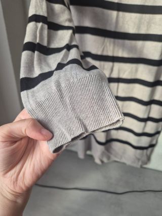Vestido/Túnica de punto marinero gris