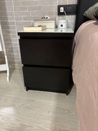 Comodini neri MALM IKEA