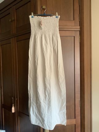 Vestido largo beige de verano
