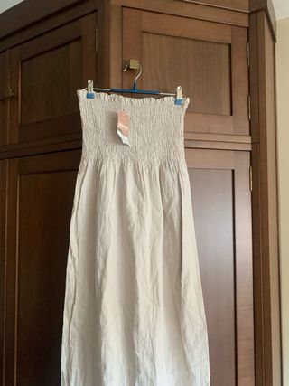 Vestido largo beige de verano