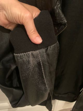 Giubbotto in pelle nera donna