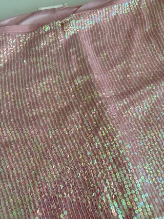 Falda Larga Lentejuelas Rosa