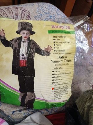Disfraz Vampiro Terror Talla Pequeña (4-6 años)