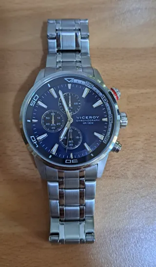 Reloj Viceroy Cronógrafo Azul y Plateado