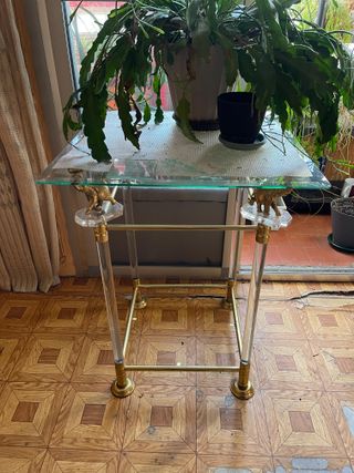Juego 2 mesas Vintage Hollywood Regency. Ávila cap