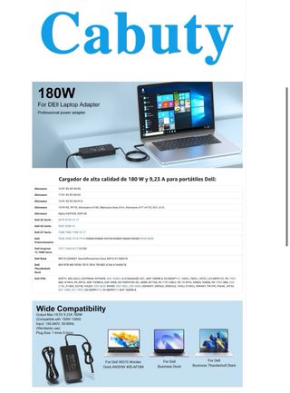 NUEVO! Adaptador CA 180W Dell Dock WD19