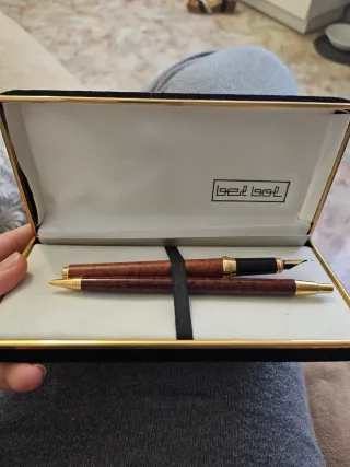 Estuche Pluma y Portaminas Marrón