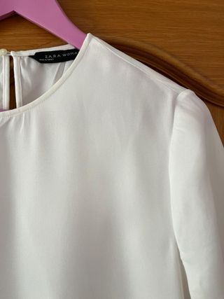 Blusa Zara Blanca 