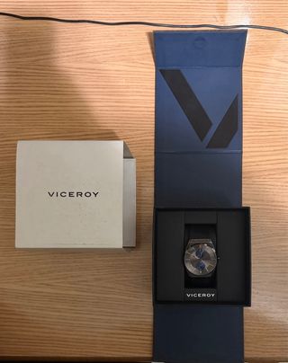 Reloj Viceroy Plata y Azul Poco Uso