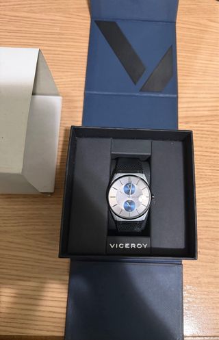 Reloj Viceroy Plata y Azul Poco Uso