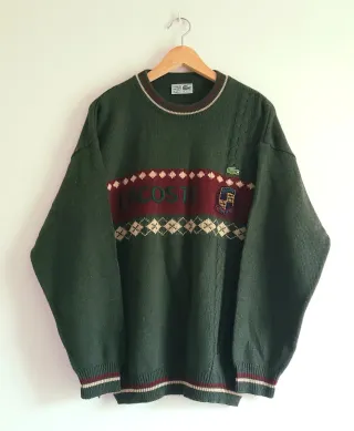 Jersey Lacoste Lana Retro Vintage 80s-90s