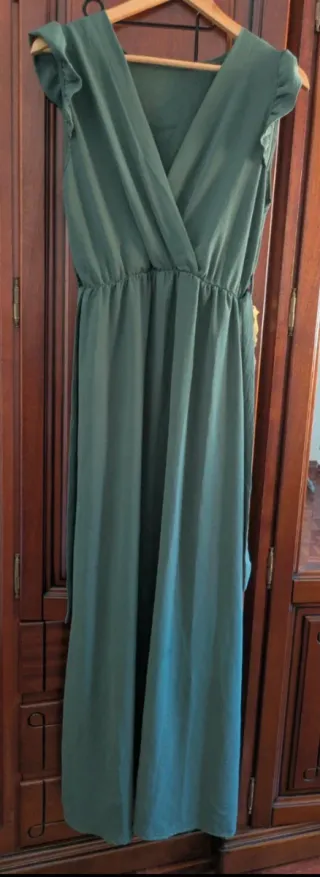 Vestido comprido verde