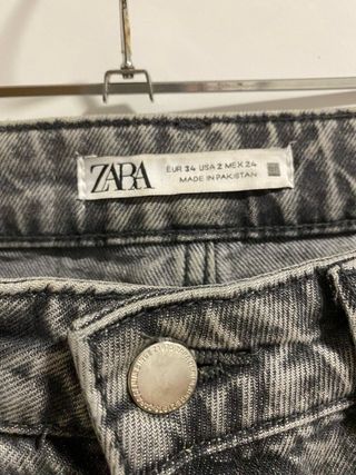 Pantalón vaquero gris Zara Talla 34