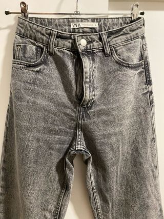 Pantalón vaquero gris Zara Talla 34