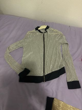 Chaqueta plateada fiesta